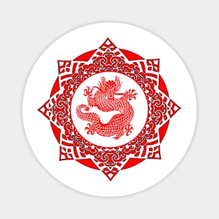Red Dragon Star Magnet